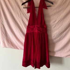 Beautiful red halter neck dress - perfect for a Christmas party!